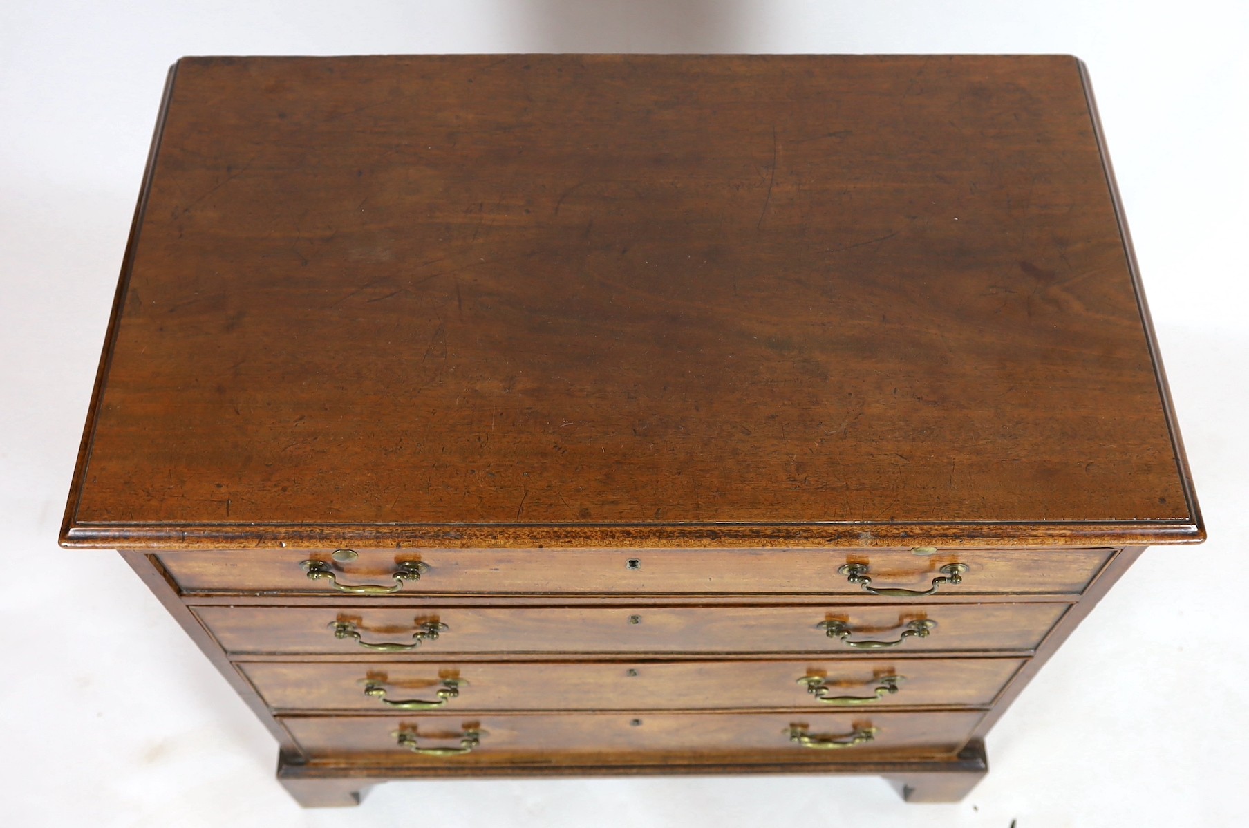 A George III mahogany chest, width 84cm, depth 48cm, height 83cm